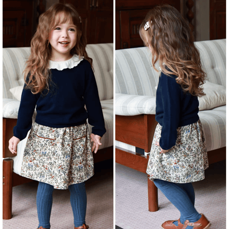[予約] Scallop Collar Navy Top