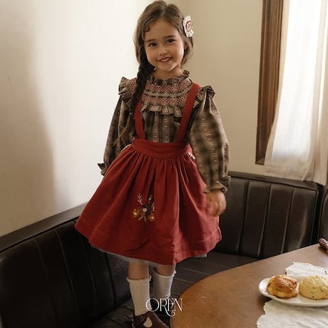 [予約] Autumn Bloom Skirt/ OREN by Hibyebebe