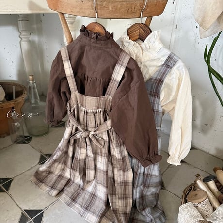 [予約] Leo Classic Check Dress/ OREN by Hibyebebe