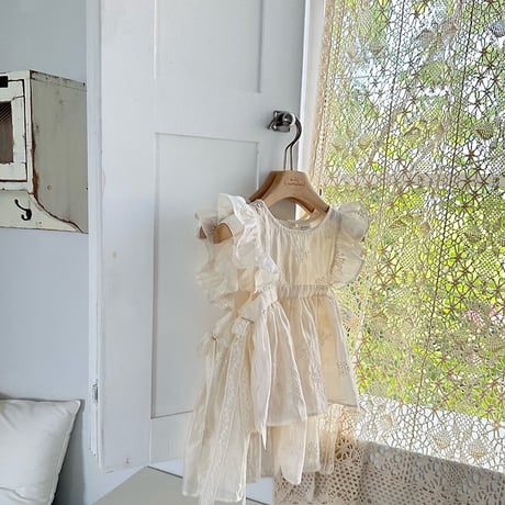 [予約] Lily Layered Dress (Kids) / Monbebe