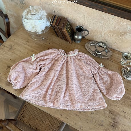 [予約] Lace blouse/ marron