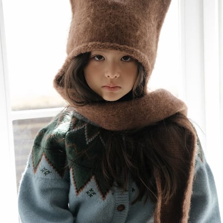[予約] Cat Muffler Beanie/ OREN by Hibyebebe