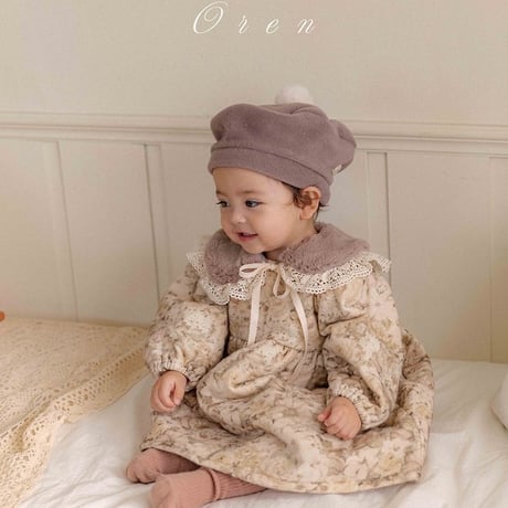 [予約] Brielle Baby Puffer Dress/ OREN by Hibyebebe