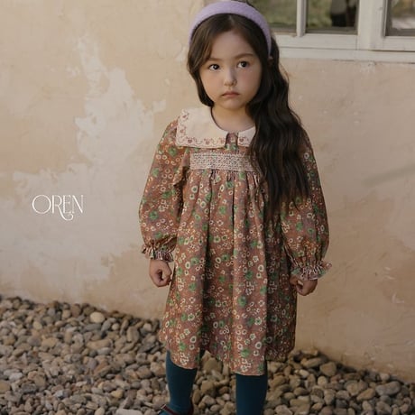 [予約] Bonjour Square Collar Dress/ OREN by Hibyebebe