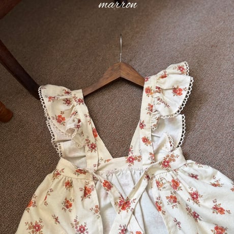 [予約] Flower Apron/ marron
