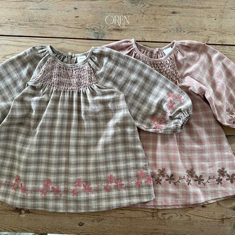 [予約] Hayden embroidery dress/ OREN by Hibyebebe