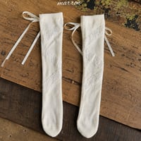 [予約] Lace socks/ marron
