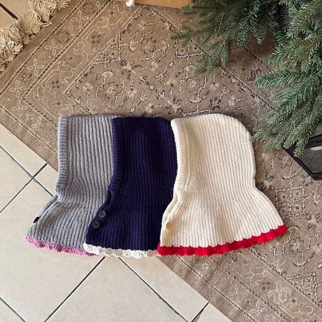 [予約] Colorblock Cape Balaclava/ OREN by Hibyebebe