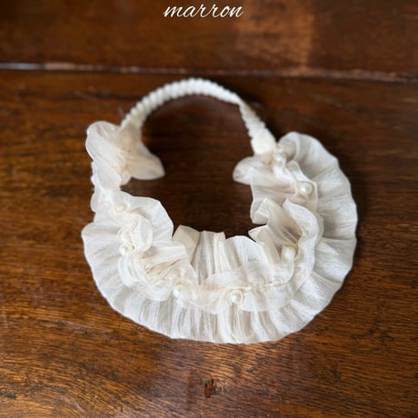 [予約] Pearl headband/ marron