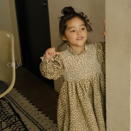[予約] Margo Leopard Dress/ OREN by Hibyebebe