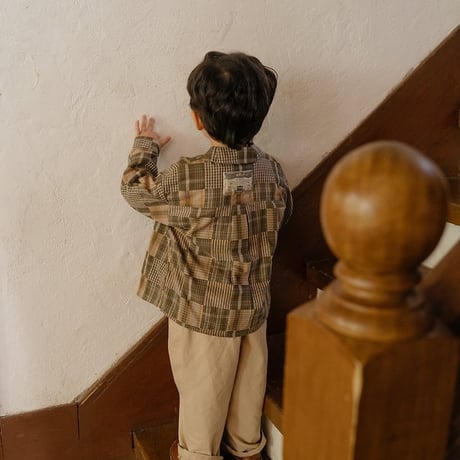 [予約] Oliver Patchwork Shirt/ OREN by Hibyebebe