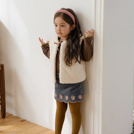 [予約] Marmont Cable Knit Tights/ OREN by Hibyebebe
