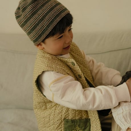 [予約] Forest Stripe Beanie/ OREN by Hibyebebe