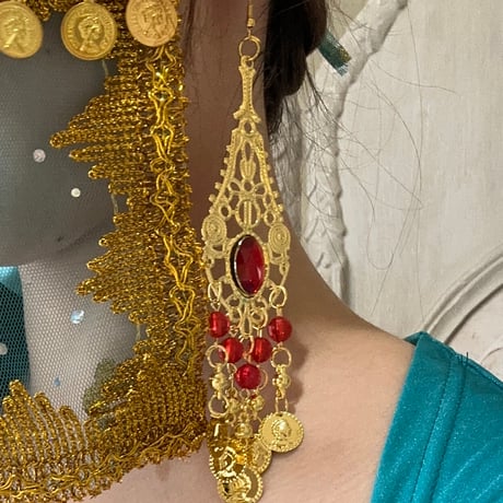 [予約]Crimson Bazaar Coin Earrings