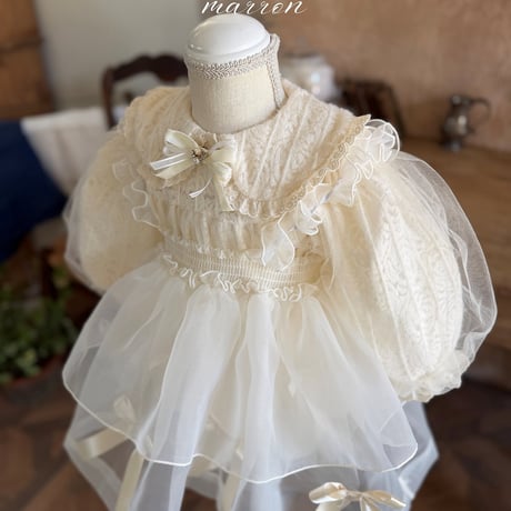 [予約] Anna Dress (brooch not included)/ marron