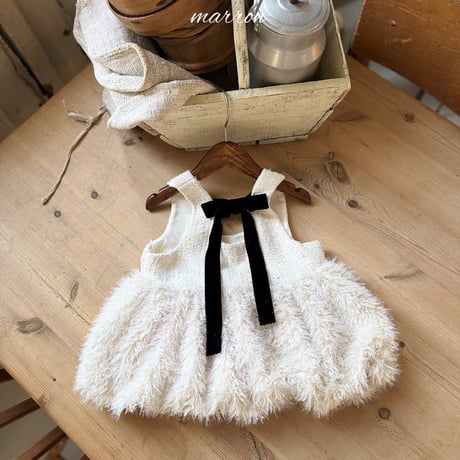 [予約] Bubble Mini Dress/ marron