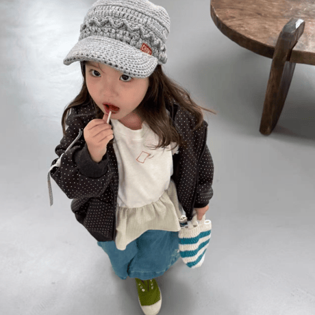 [予約] Pinky dot hooded zip-up/ aiai