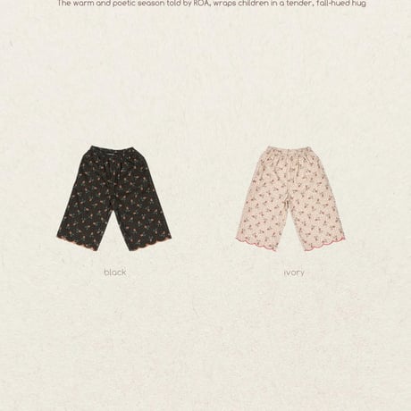 [予約] Scalloped pants/ Roa