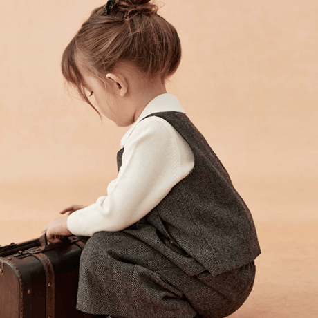 [予約] London Herringbone Vest & Culotte Set