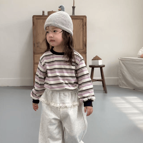[予約] Pastel striped T-shirt / aiai