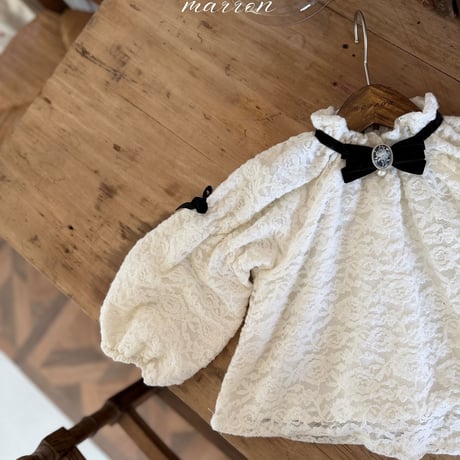 [予約] Lace blouse/ marron