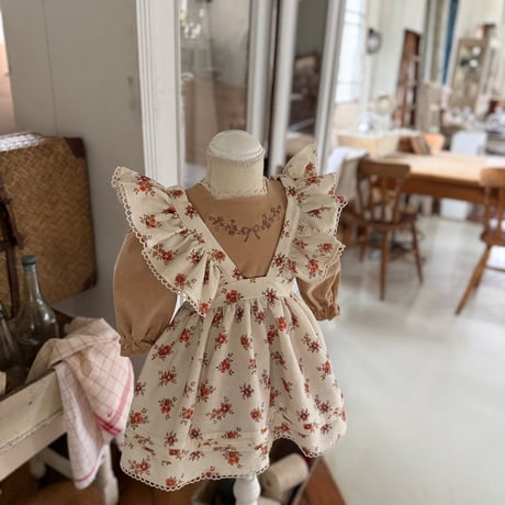 [予約] Flower Apron/ marron