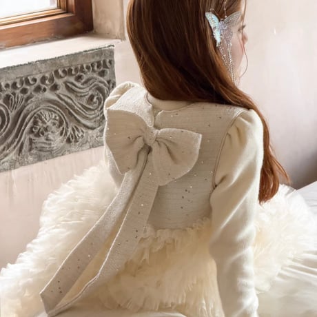 [予約] Eclat Ribbon Tulle Dress + T-shirt