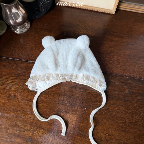[予約] Teddy bear bonnet / marron
