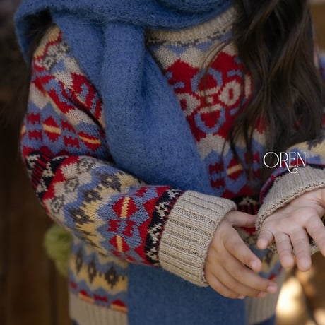 [予約] Adeline Multi-Wool Knit Sweater(+Mom)/ OREN by Hibyebebe