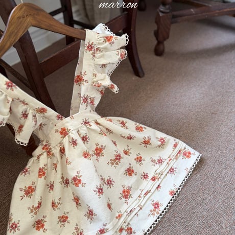 [予約] Flower Apron/ marron