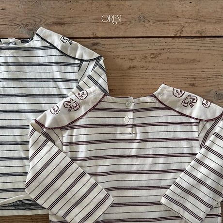 [予約] Jane Stripe T/ OREN by Hibyebebe