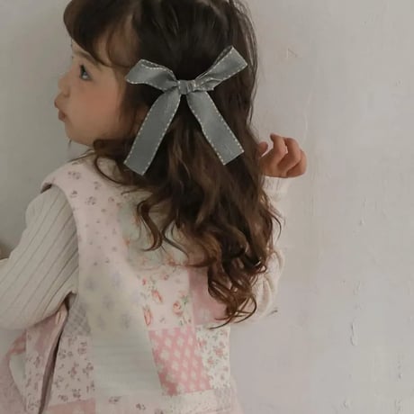 [予約] Stitch ribbon hairpin/  Puella FLO