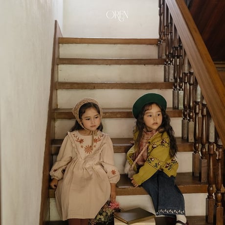 [予約] Belloti Flower Knit Cardigan (Two-Way Wear)/ OREN by Hibyebebe