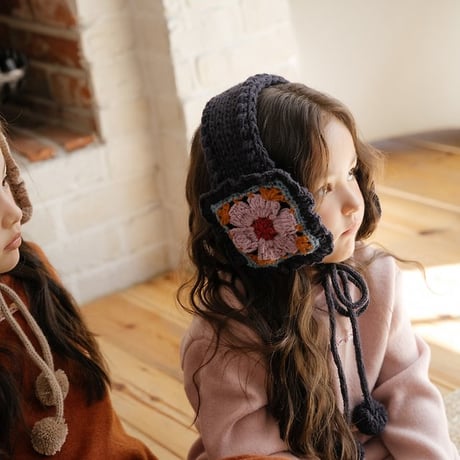 [予約] Tizy Flower Knit Headband/ OREN by Hibyebebe
