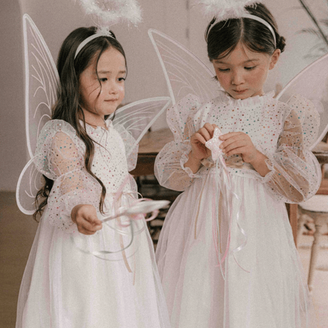 [予約] Little Angel Dress& Headband set (White)/ Mini Recipe