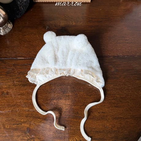 [予約] Teddy bear bonnet / marron
