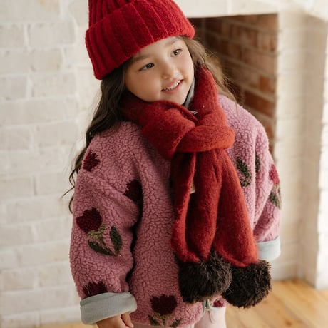 [予約] Merci Pom-Pom muffler/ OREN by Hibyebebe