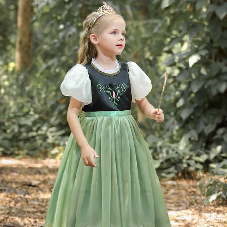 [予約]  princess nordic green dress + tiara & stick set