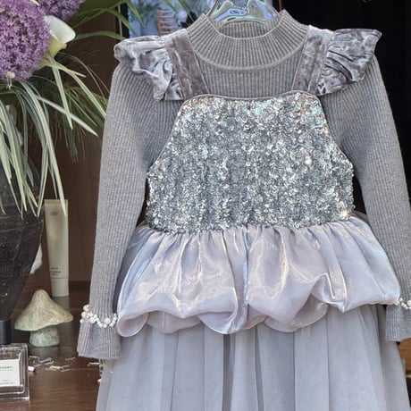 [予約] Silver Moon Ruffle Dress + T-shirt