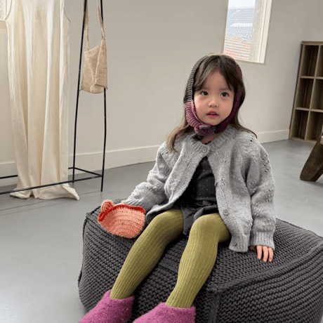 [予約] Flora punching knit cardigan/ aiai