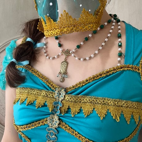 [予約] Turquoise Moon Pearl Necklace