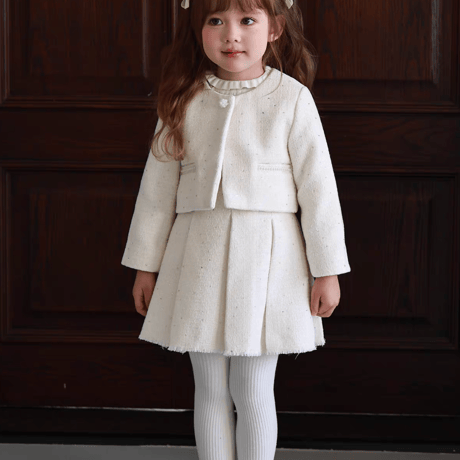 [予約] Ivory Jewel Jacket & Skirt Set