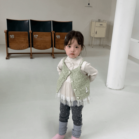 [予約] Dot leg warmer leggings/ aiai
