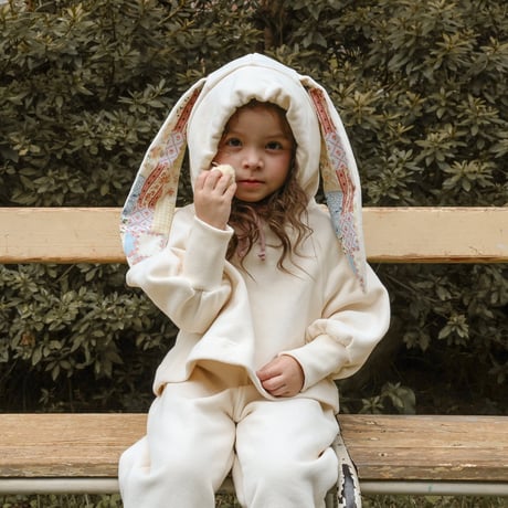 [予約] Bunnies hooded T-shirt/ Puella FLO