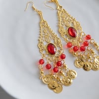 [予約]Crimson Bazaar Coin Earrings