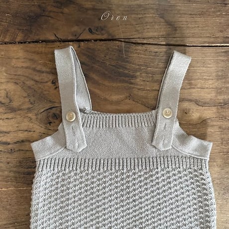 [予約]Bruno Knit Set (Cardigan + Overalls)/ OREN by Hibyebebe