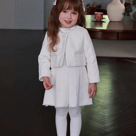 [予約] Ivory Jewel Jacket & Skirt Set