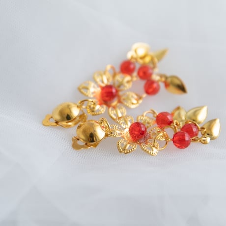 [予約] Ruby Chandelier Earrings