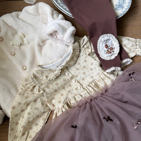 [予約] Ribbon skirt/ marron