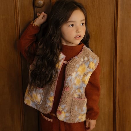 [予約] Florette Dumble Fleece Vest/ OREN by Hibyebebe